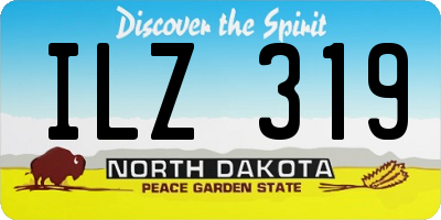 ND license plate ILZ319