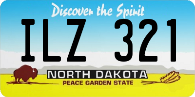 ND license plate ILZ321