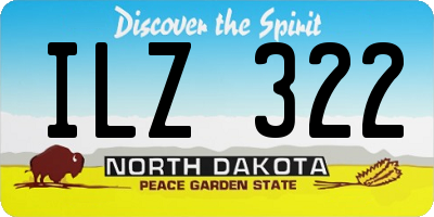 ND license plate ILZ322