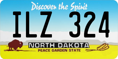 ND license plate ILZ324