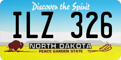 ND license plate ILZ326