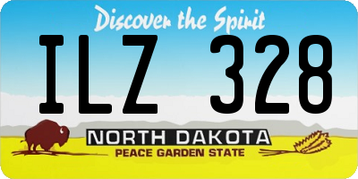 ND license plate ILZ328