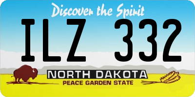 ND license plate ILZ332