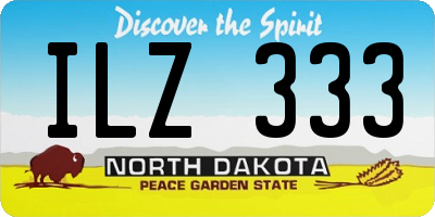 ND license plate ILZ333