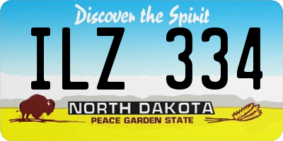 ND license plate ILZ334