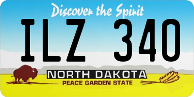 ND license plate ILZ340