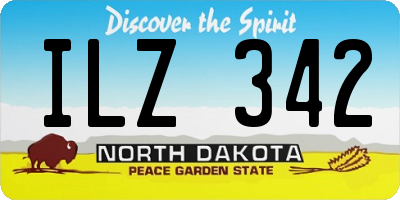 ND license plate ILZ342