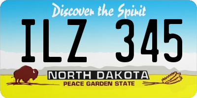 ND license plate ILZ345