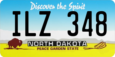 ND license plate ILZ348