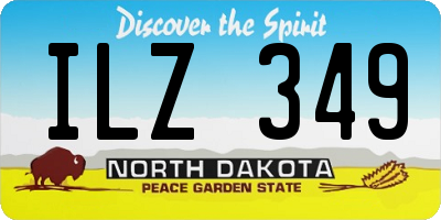 ND license plate ILZ349