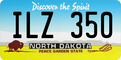 ND license plate ILZ350