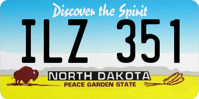 ND license plate ILZ351