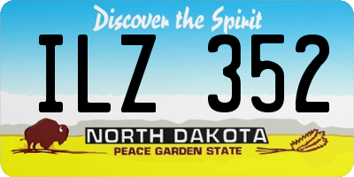 ND license plate ILZ352