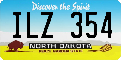 ND license plate ILZ354