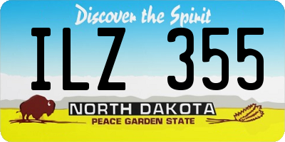 ND license plate ILZ355