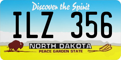 ND license plate ILZ356