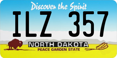 ND license plate ILZ357
