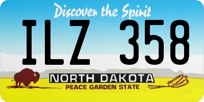ND license plate ILZ358