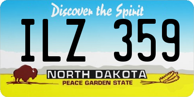 ND license plate ILZ359
