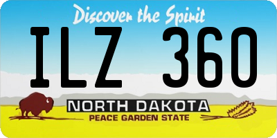 ND license plate ILZ360
