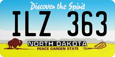 ND license plate ILZ363