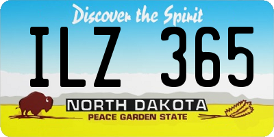 ND license plate ILZ365