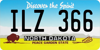 ND license plate ILZ366