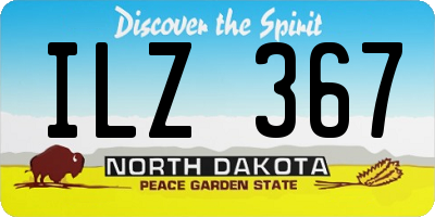 ND license plate ILZ367