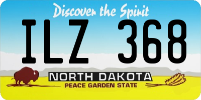 ND license plate ILZ368