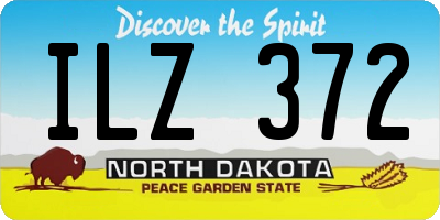 ND license plate ILZ372