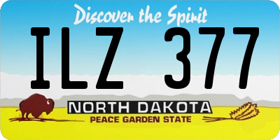 ND license plate ILZ377