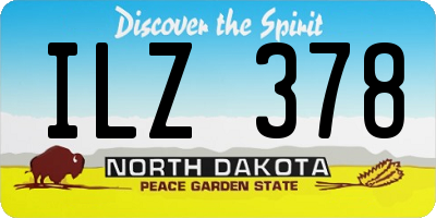 ND license plate ILZ378