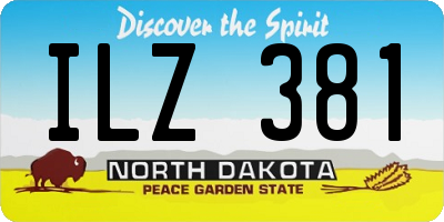 ND license plate ILZ381