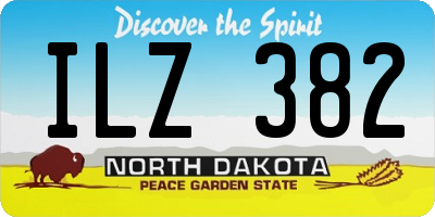 ND license plate ILZ382