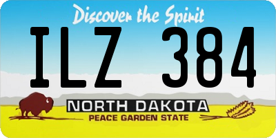 ND license plate ILZ384