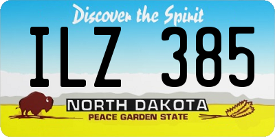 ND license plate ILZ385