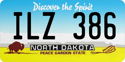 ND license plate ILZ386