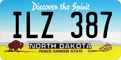 ND license plate ILZ387