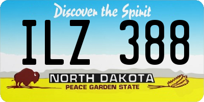ND license plate ILZ388