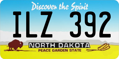 ND license plate ILZ392