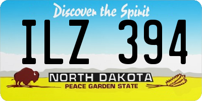 ND license plate ILZ394