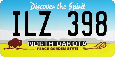 ND license plate ILZ398