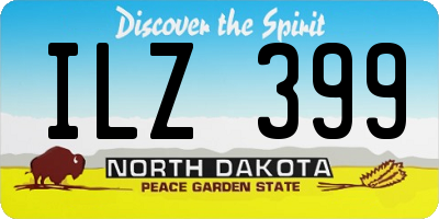 ND license plate ILZ399