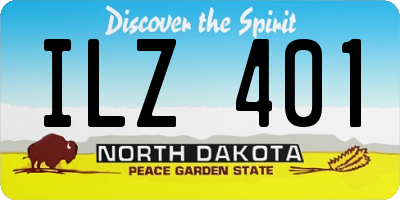 ND license plate ILZ401