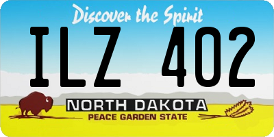 ND license plate ILZ402