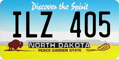 ND license plate ILZ405