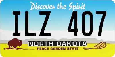 ND license plate ILZ407