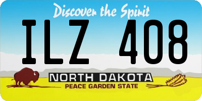 ND license plate ILZ408
