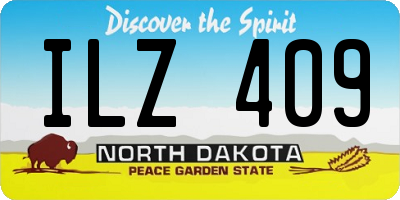 ND license plate ILZ409