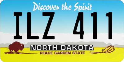 ND license plate ILZ411